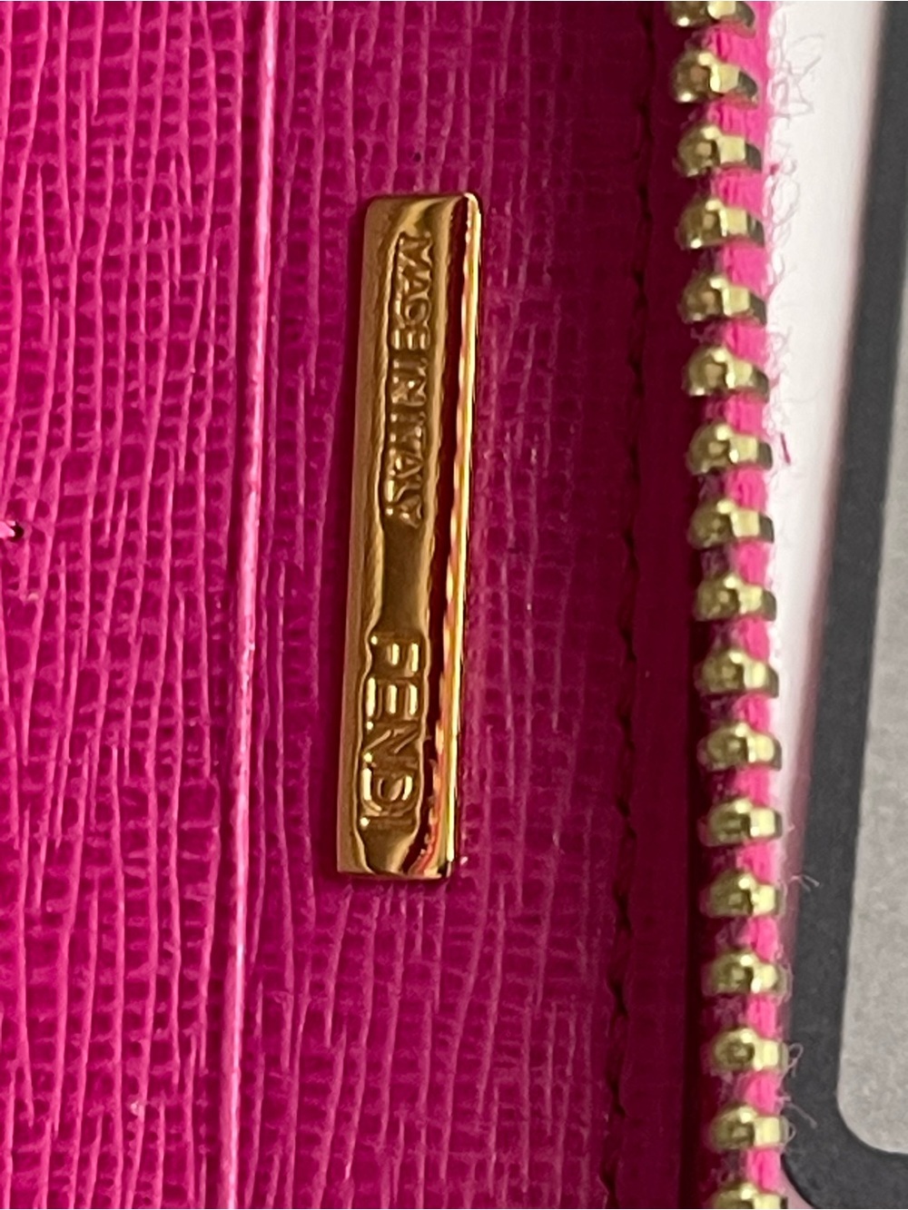 Fendi Pink Saffiano Leather Long Zippy Wallet With Dust Bag - Picture 15 of 16